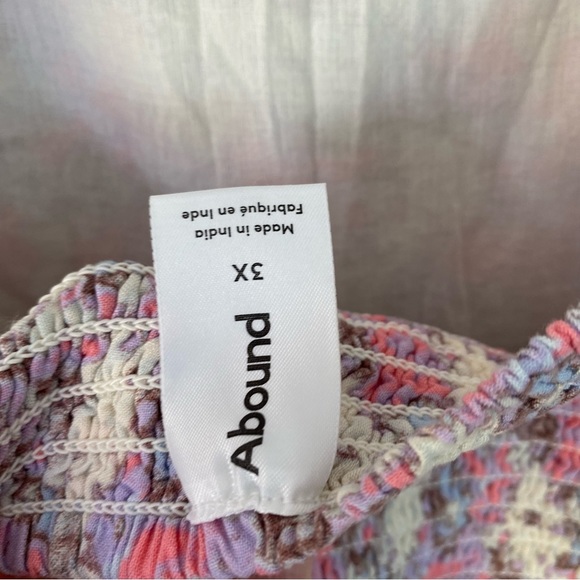 NEW Abound Floral Mini Dress Pink blue Floral abstract 3X - Picture 10 of 12